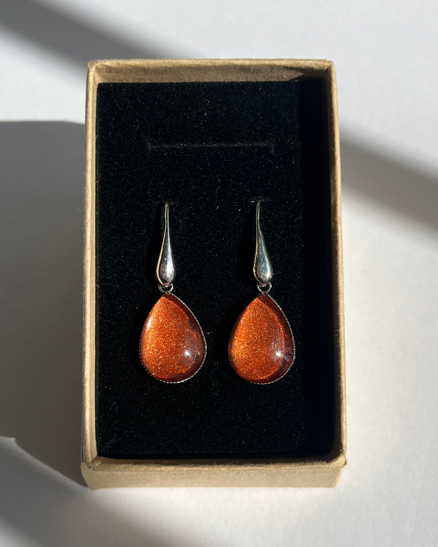 Pendientes GOTA DE MAR pequeños plateados
