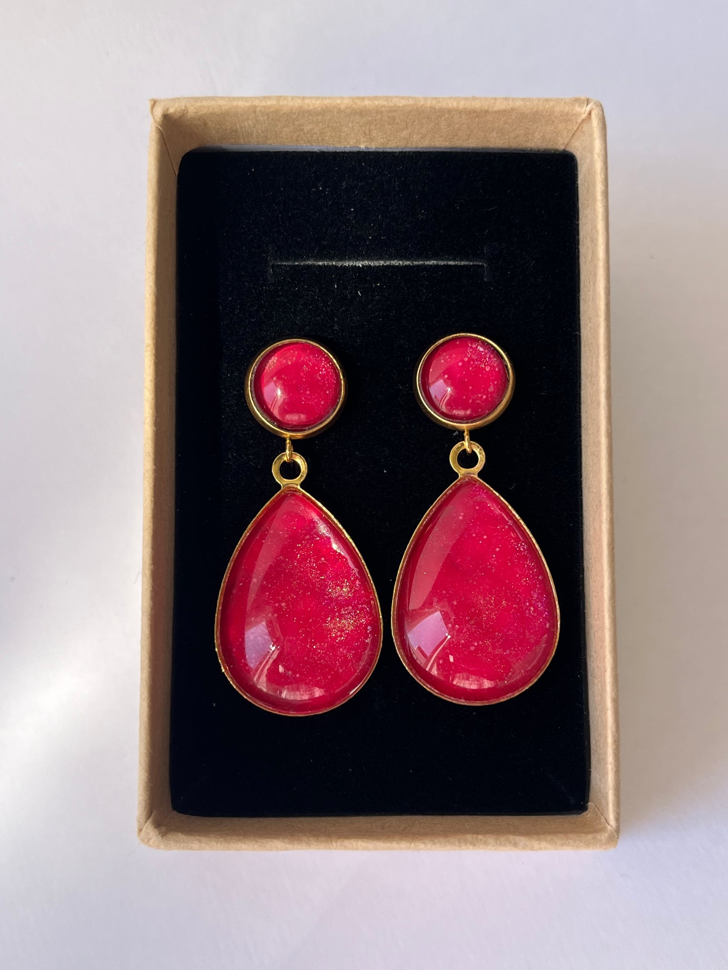 Pendientes IRIDISCENTES grandes dorados