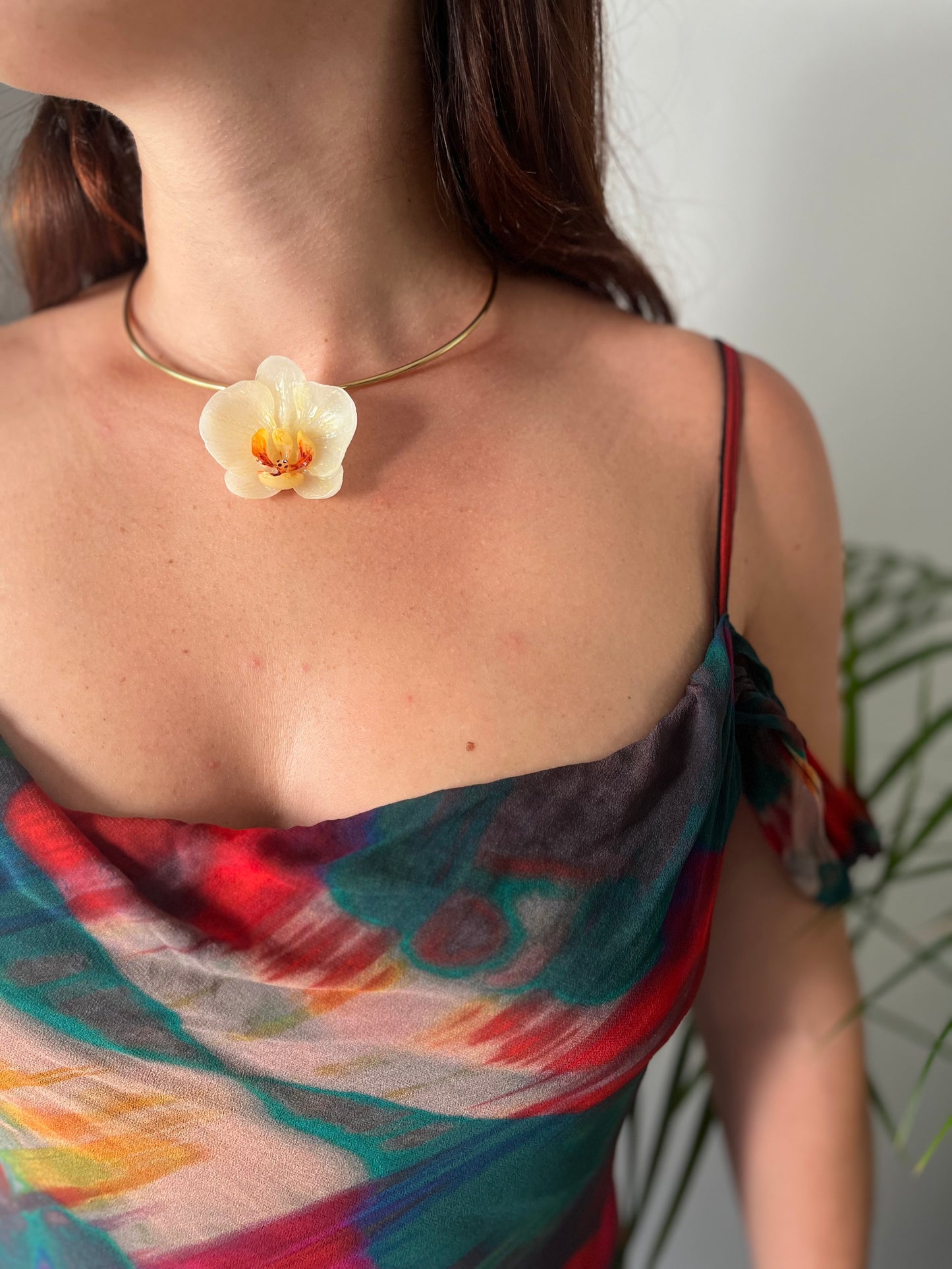 Collar rígido Orquídea Rosa