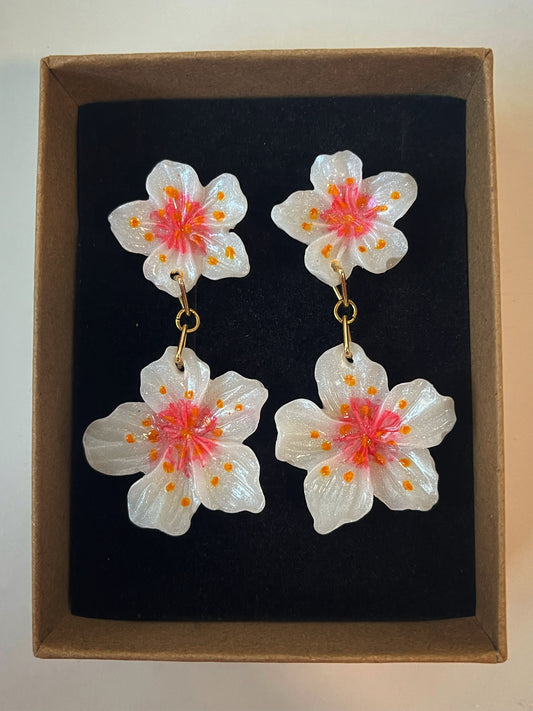 Pendientes Sakura dobles