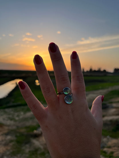 Anillo IRIDISCENTE plateado