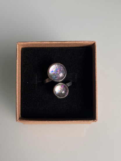 Anillo IRIDISCENTE plateado