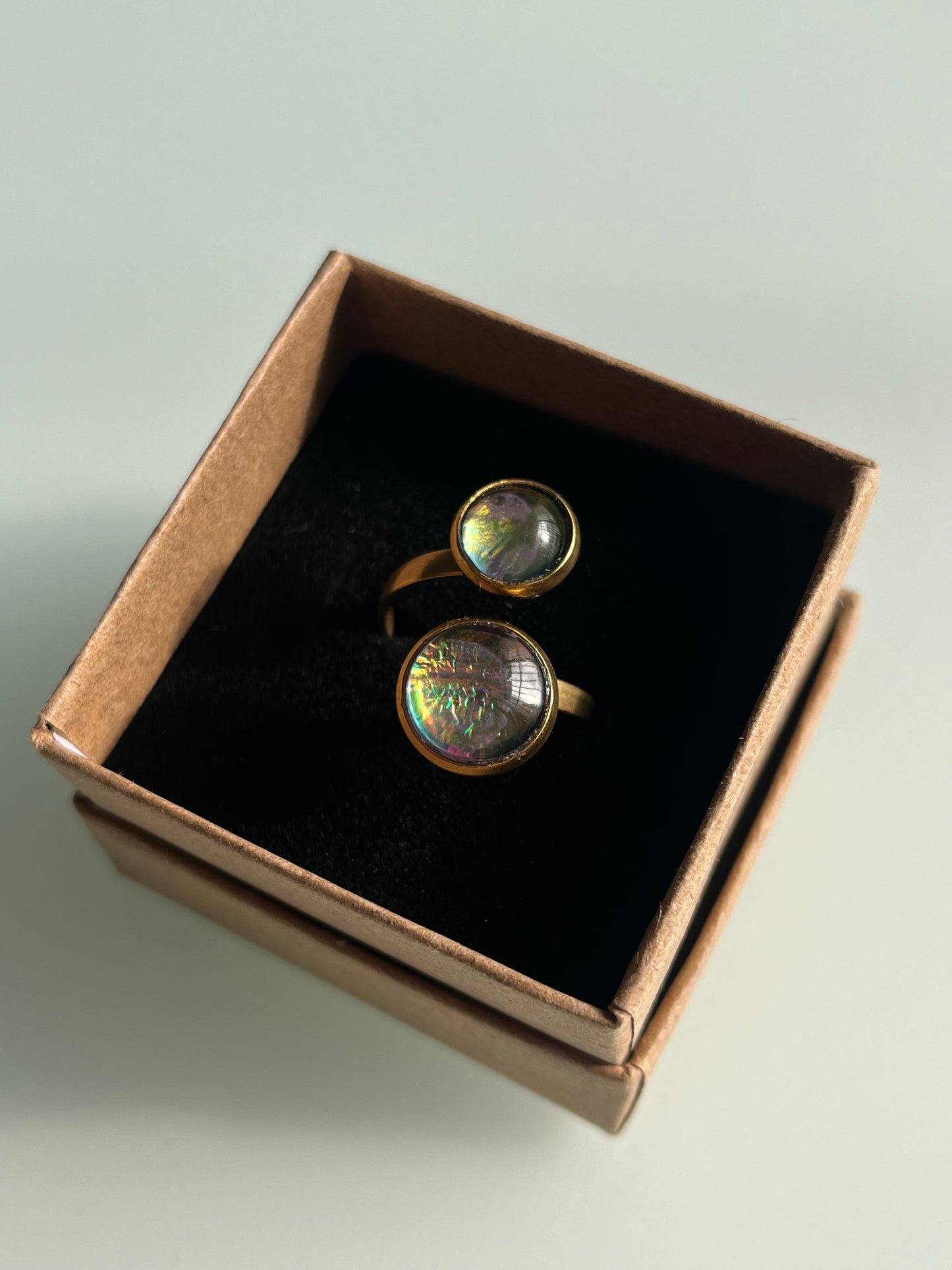 Anillo IRIDISCENTE dorado