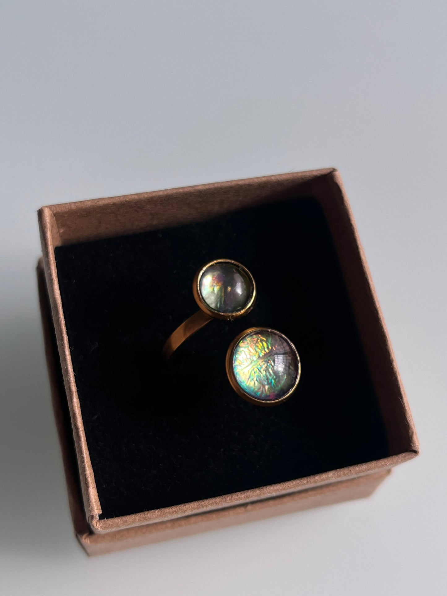 Anillo IRIDISCENTE dorado