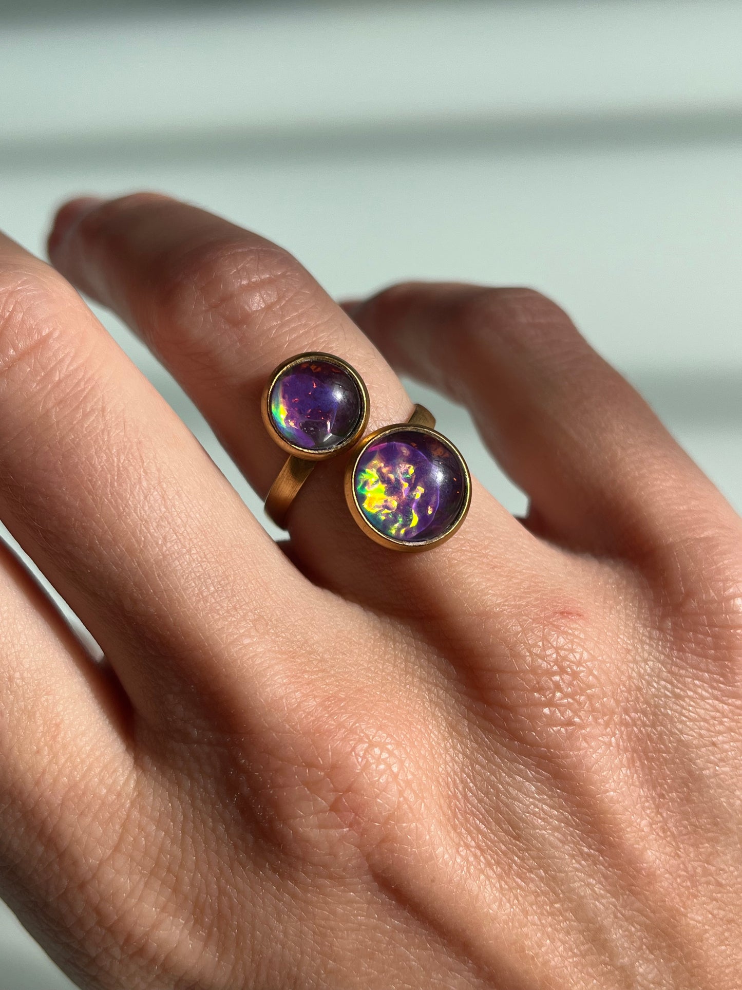Anillo IRIDISCENTE dorado