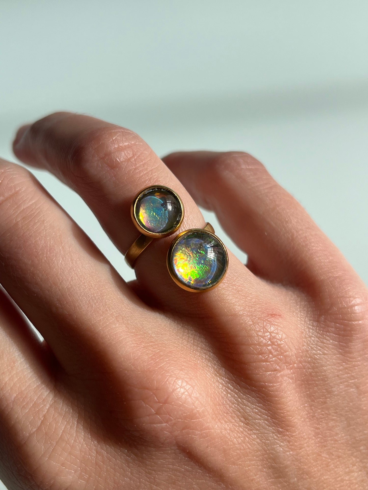 Anillo IRIDISCENTE dorado