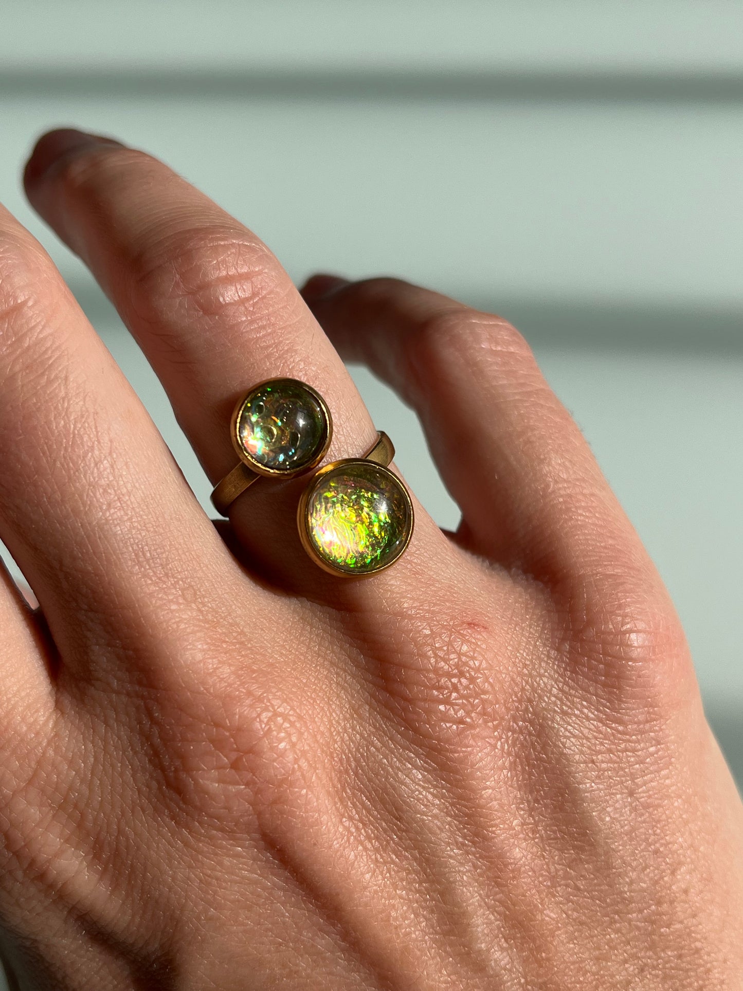 Anillo IRIDISCENTE dorado