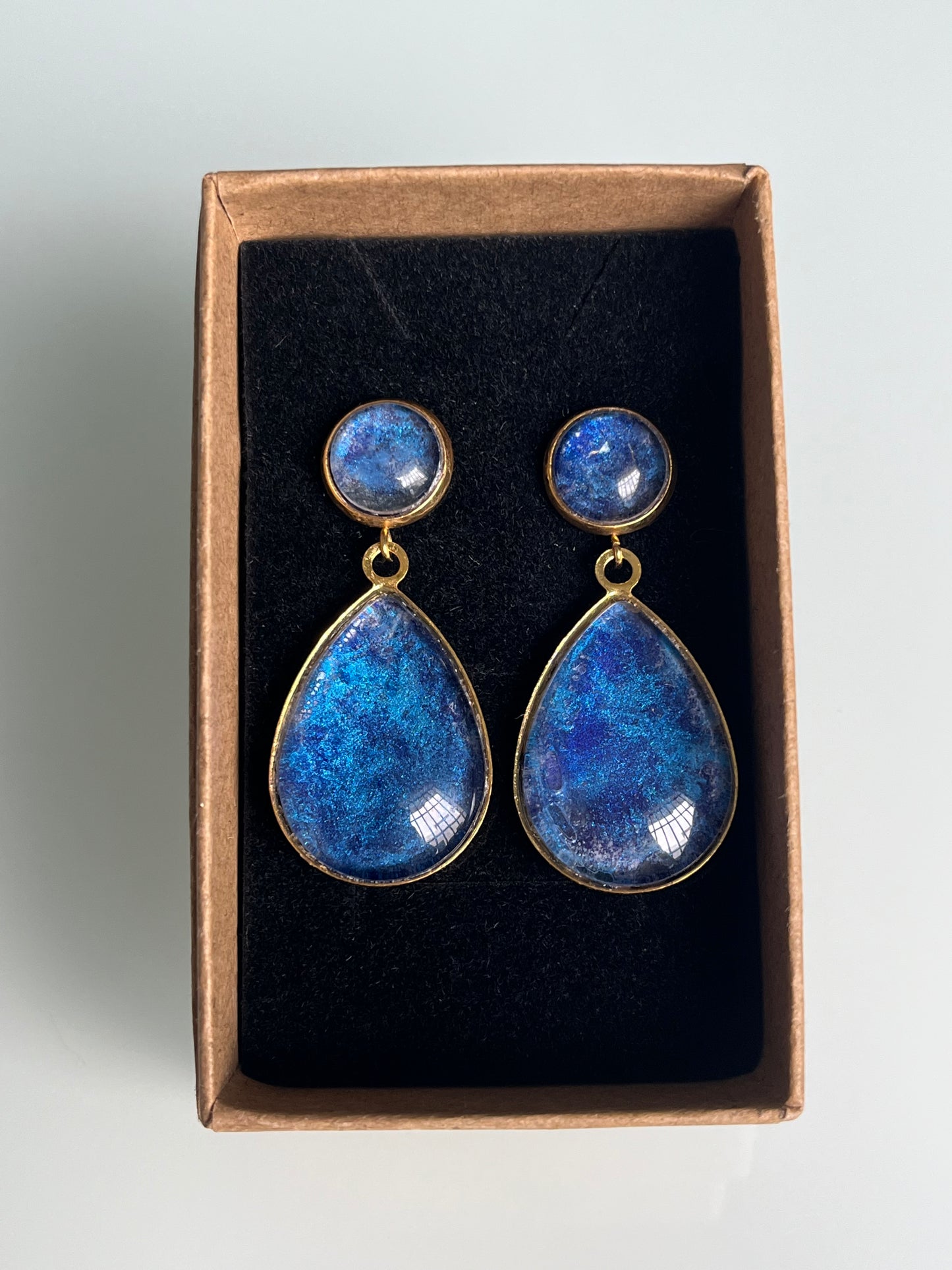 Pendientes IRIDISCENTES grandes dorados