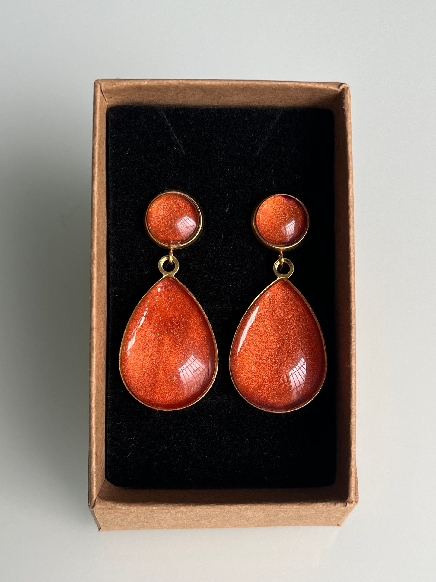 Pendientes IRIDISCENTES grandes dorados