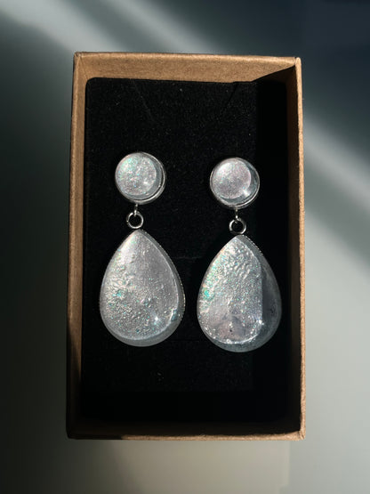 Pendientes LUNA plateados