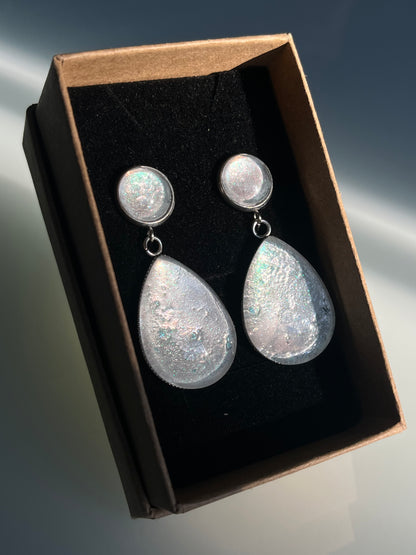 Pendientes LUNA plateados