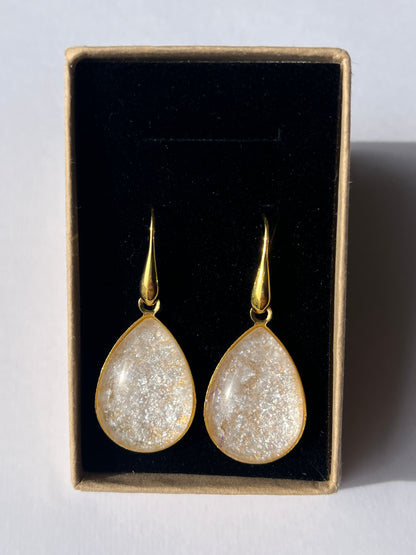 Pendientes GOTA DE MAR grandes dorados