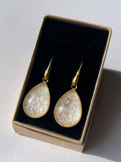 Pendientes GOTA DE MAR grandes dorados