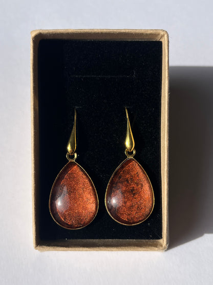 Pendientes GOTA DE MAR grandes dorados