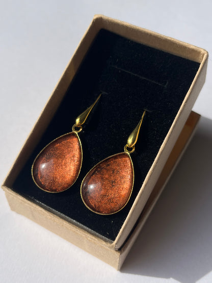 Pendientes GOTA DE MAR grandes dorados