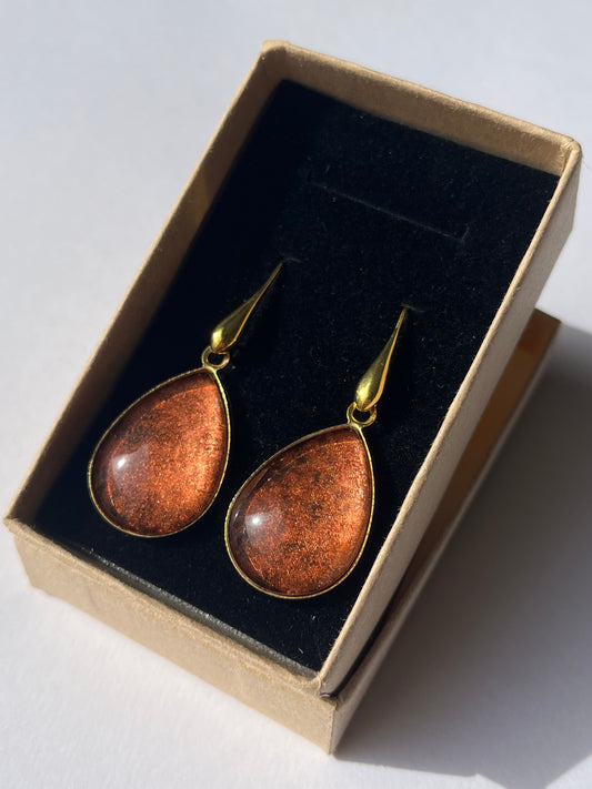 Pendientes GOTA DE MAR grandes dorados