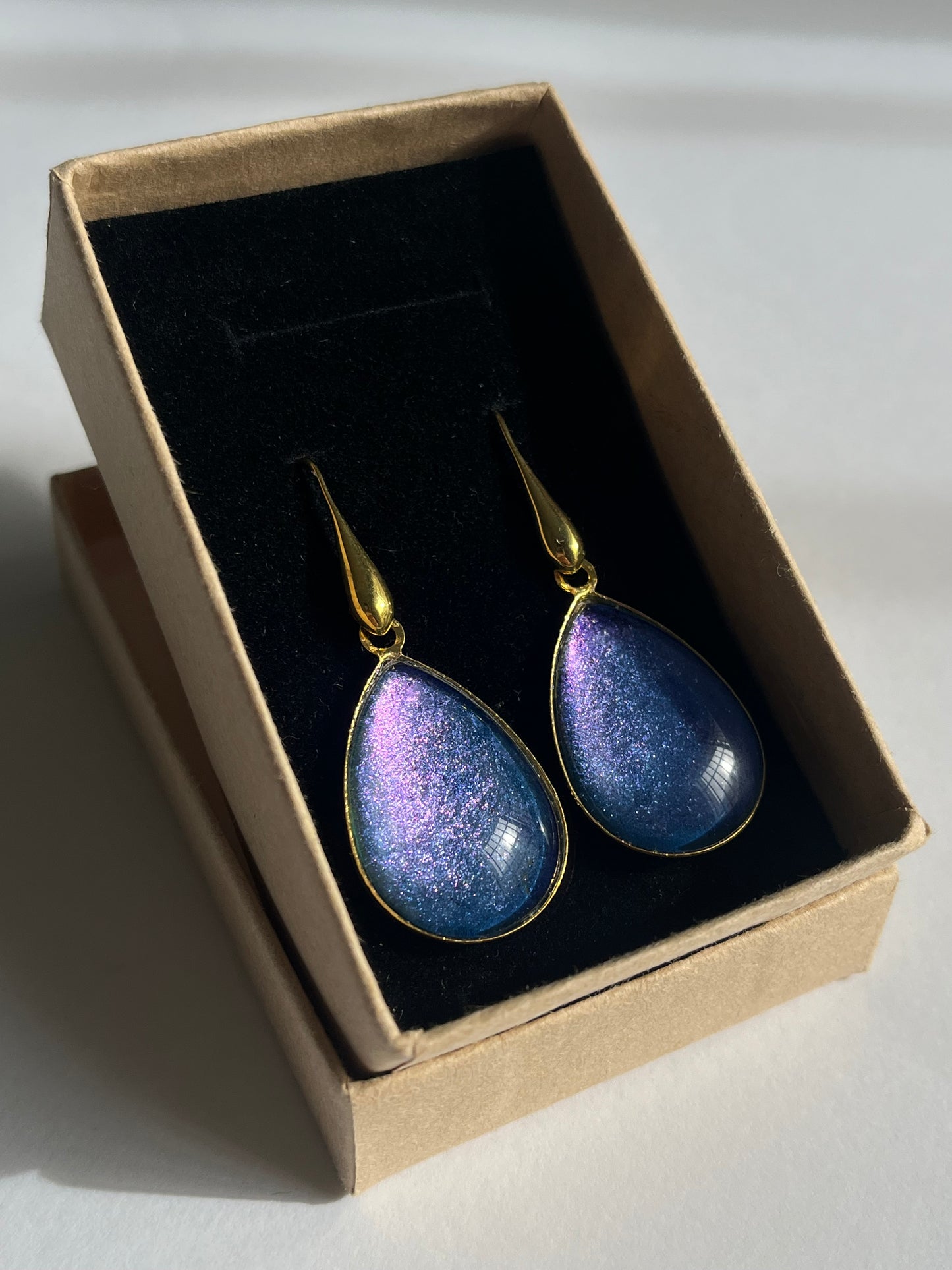 Pendientes GOTA DE MAR grandes dorados