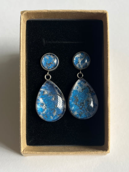 Pendientes LUNA plateados