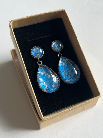 Pendientes LUNA plateados