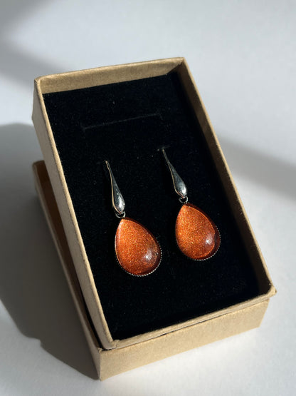 Pendientes GOTA DE MAR pequeños plateados
