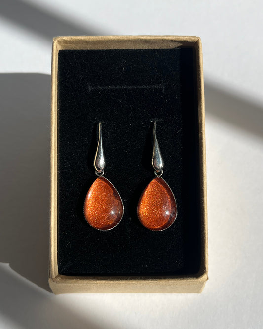 Pendientes GOTA DE MAR pequeños plateados