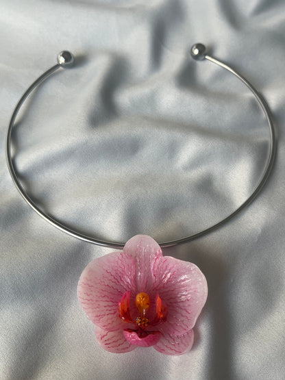 Collar rígido Orquídea Rosa