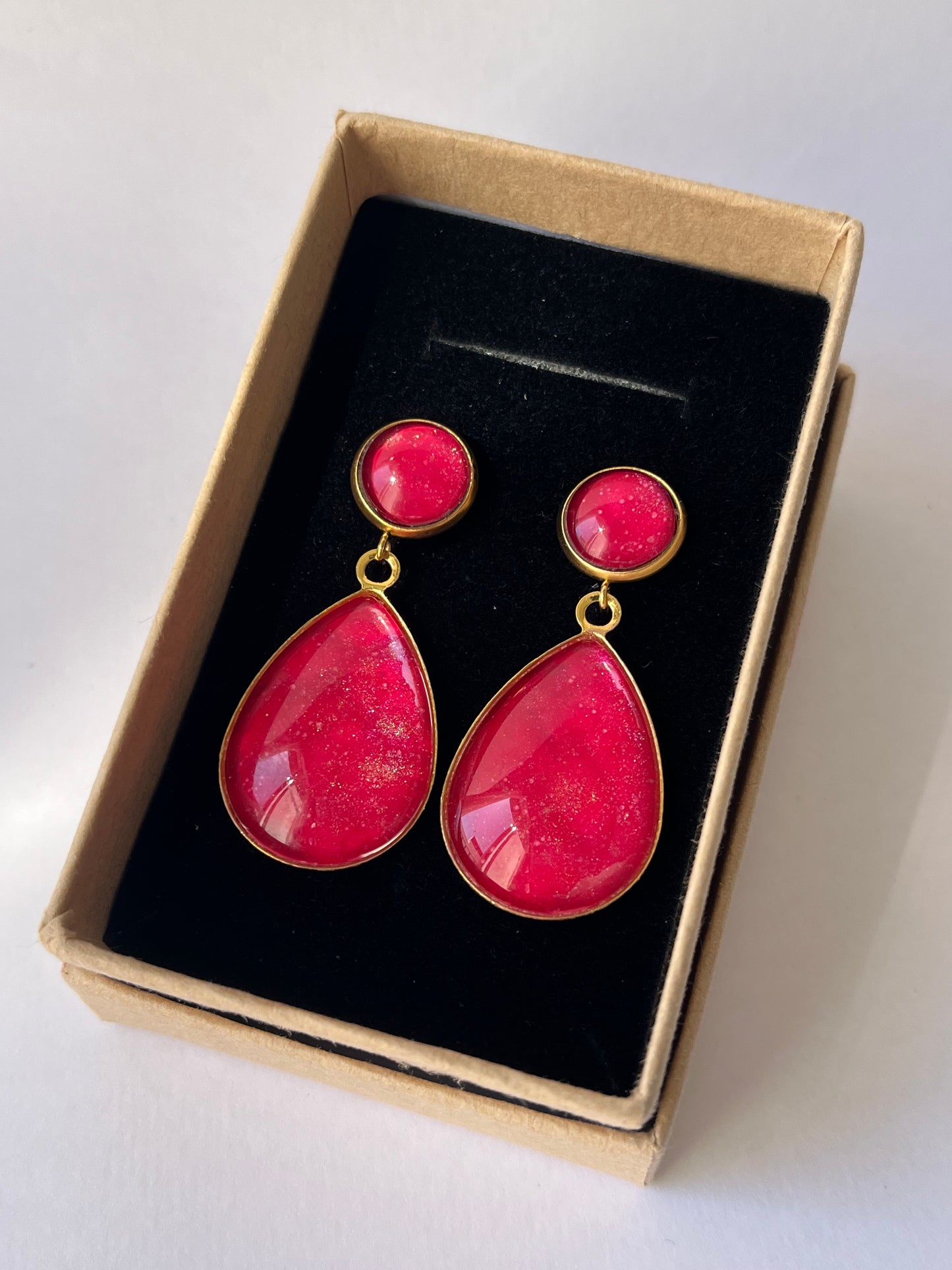 Pendientes IRIDISCENTES grandes dorados