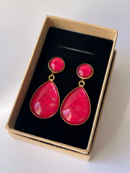 Pendientes IRIDISCENTES grandes dorados