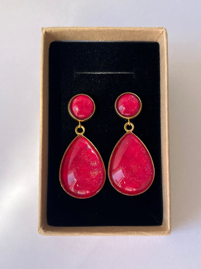 Pendientes IRIDISCENTES grandes dorados