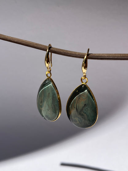 Pendientes GOTA DE MAR grandes dorados