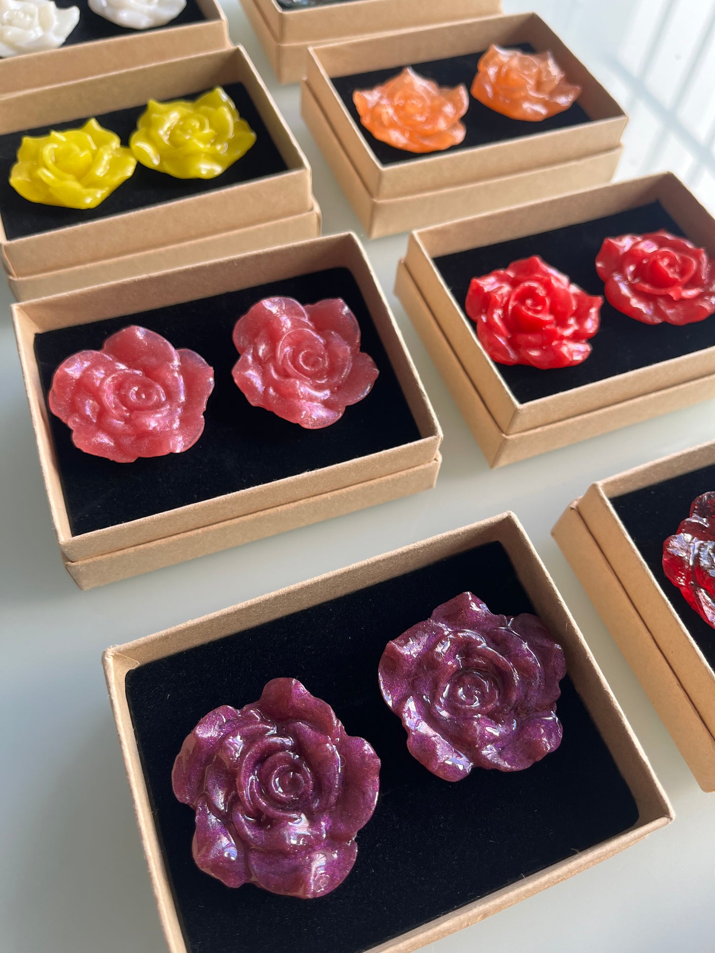 Pendiente Rosa Grande