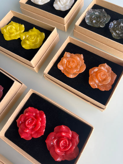 Pendiente Rosa Grande