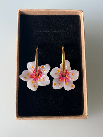 Pendientes de aro Sakura pequeño