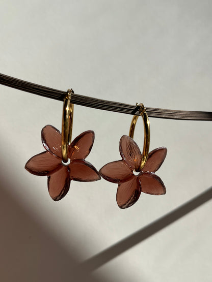 Pendientes de aro dorado Jazmín pequeño