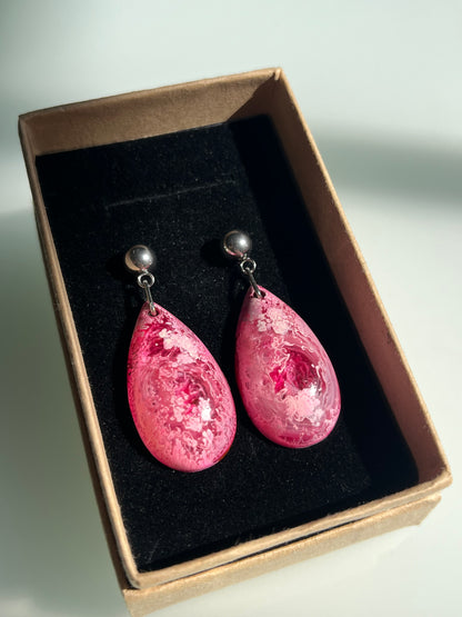 Pendientes Lágrima plateados