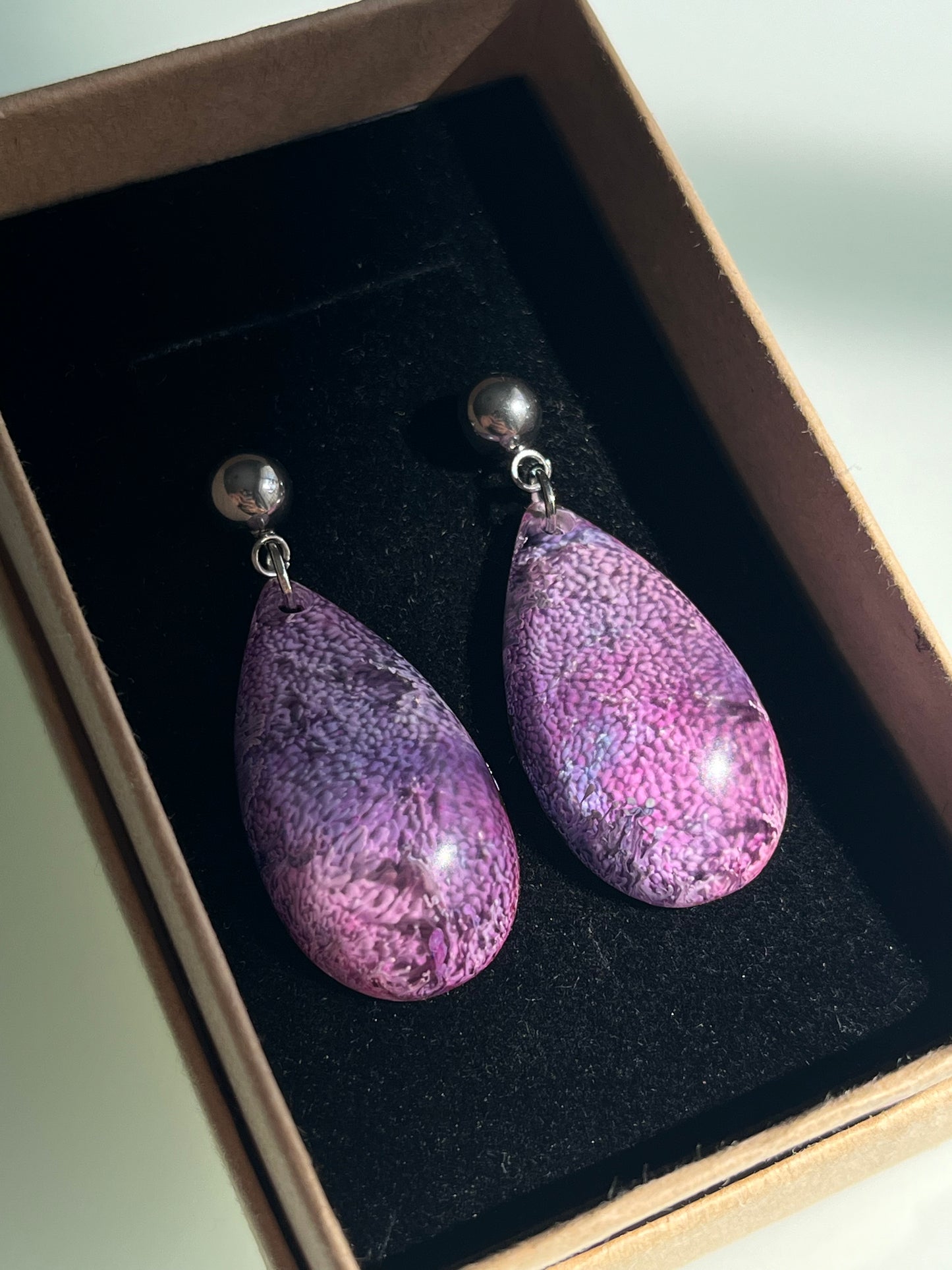 Pendientes Lágrima plateados