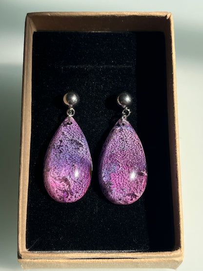 Pendientes Lágrima plateados