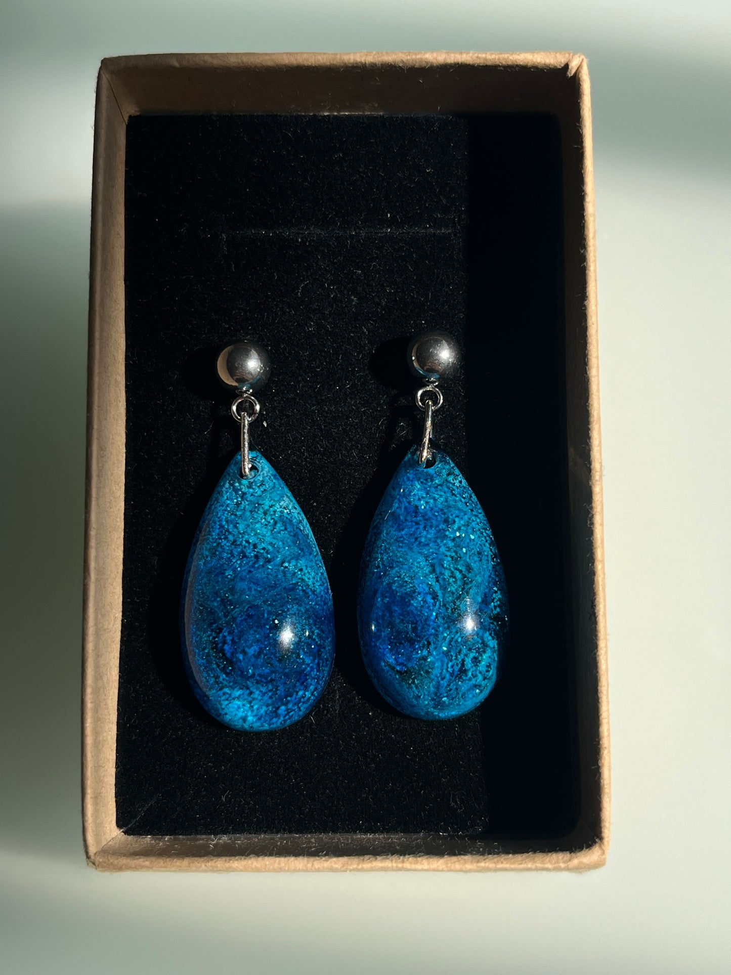 Pendientes Lágrima plateados