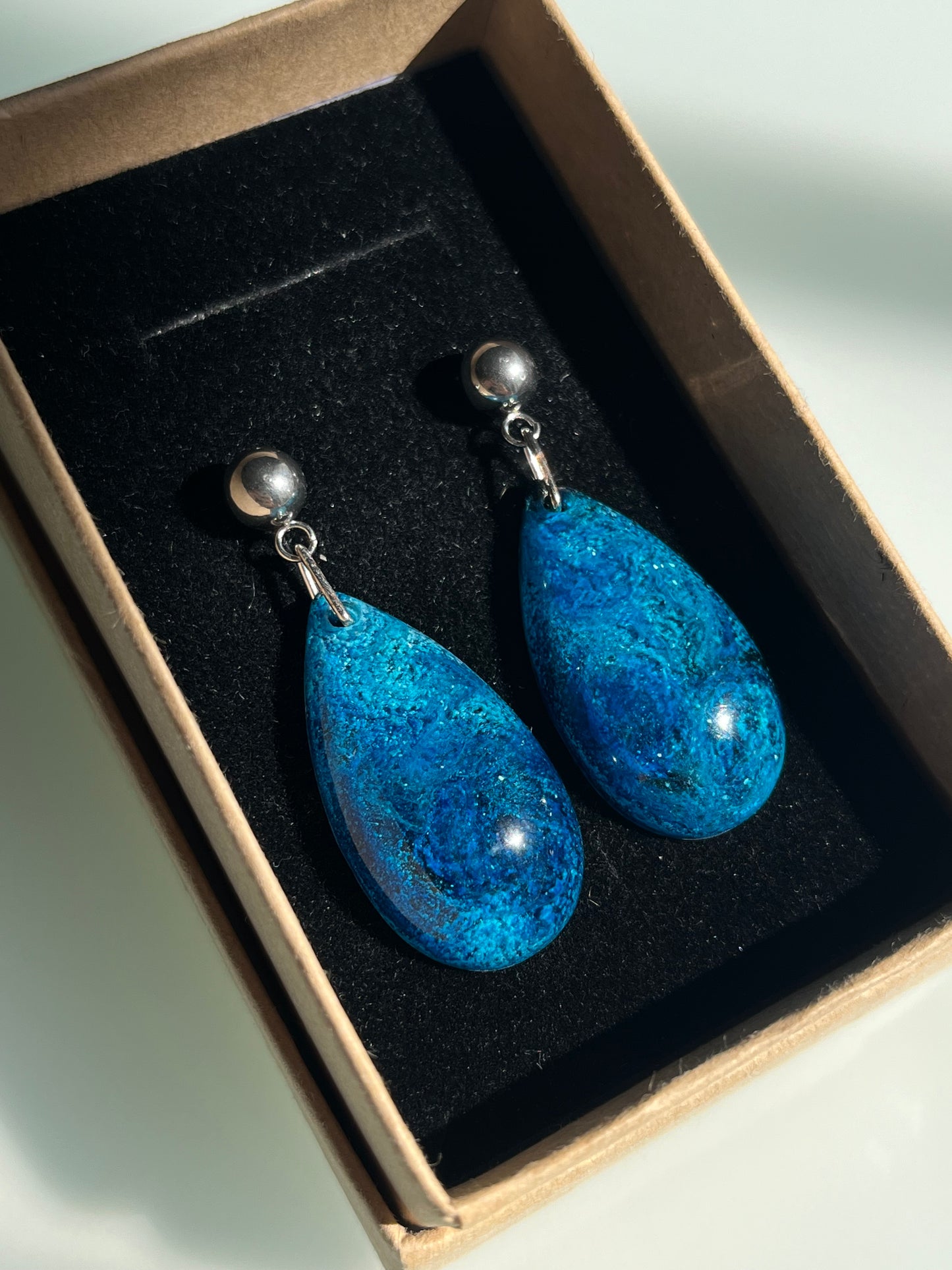 Pendientes Lágrima plateados