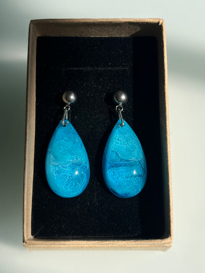 Pendientes Lágrima plateados