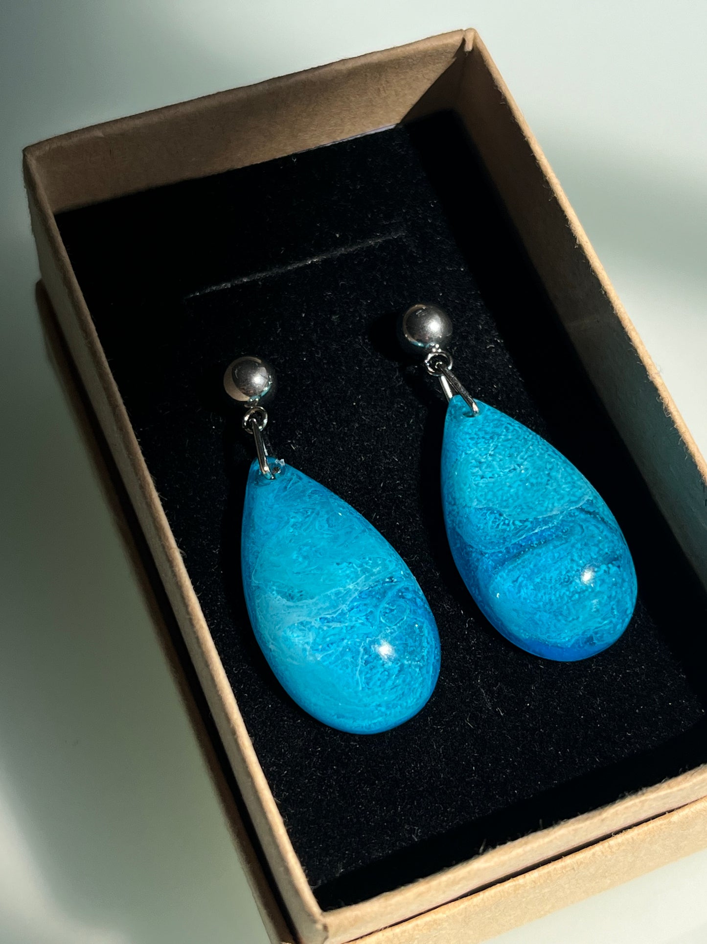 Pendientes Lágrima plateados