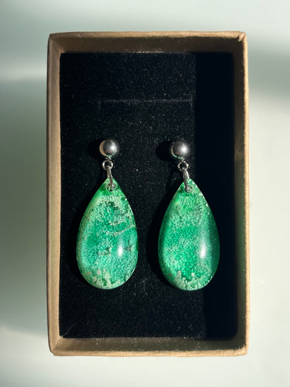 Pendientes Lágrima plateados