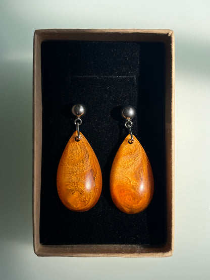 Pendientes Lágrima plateados