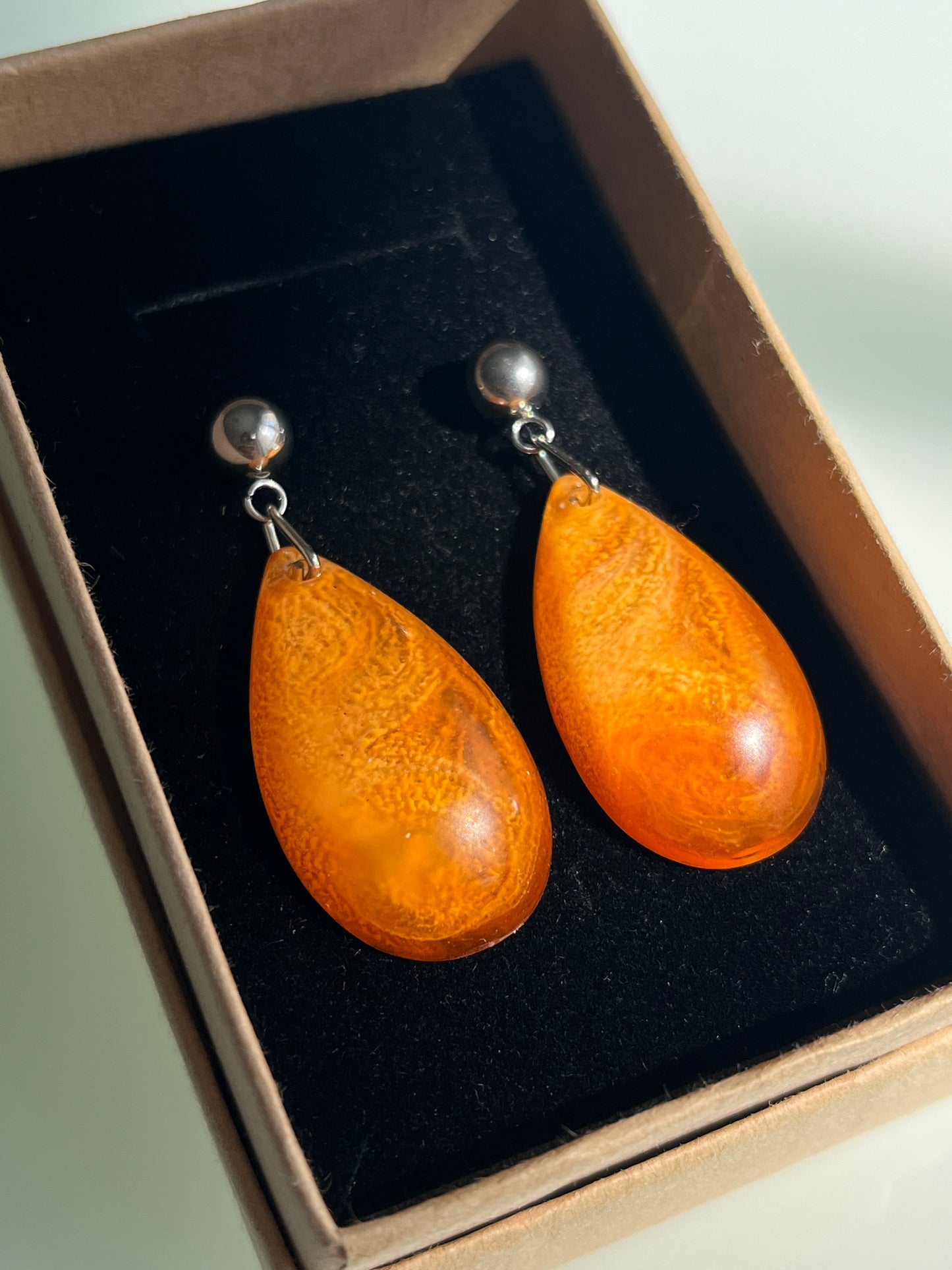 Pendientes Lágrima plateados