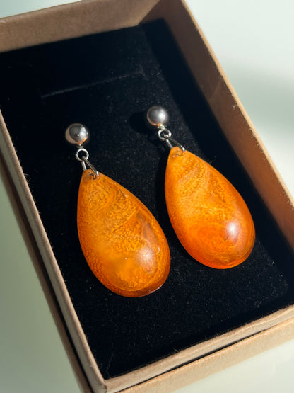 Pendientes Lágrima plateados