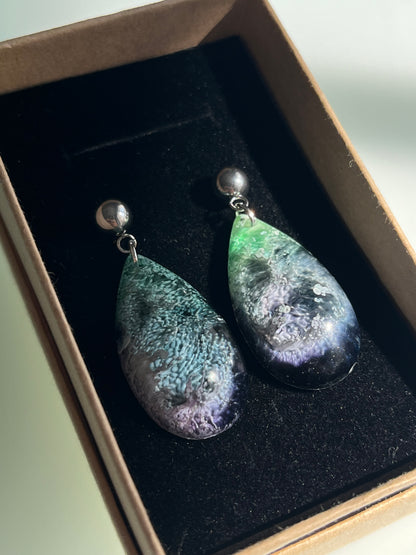 Pendientes Lágrima plateados