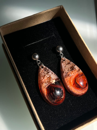 Pendientes Lágrima plateados