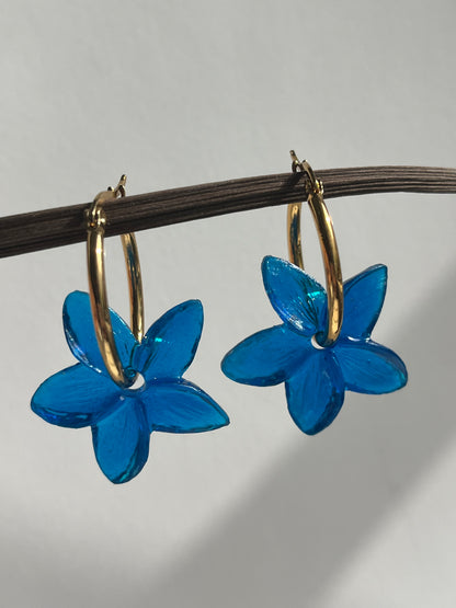 Pendientes de aro dorado Jazmín pequeño