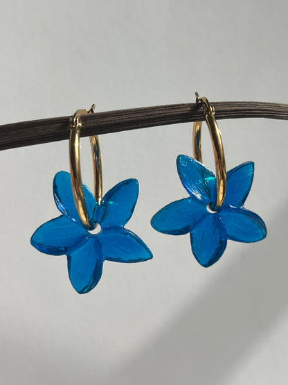 Pendientes de aro dorado Jazmín pequeño