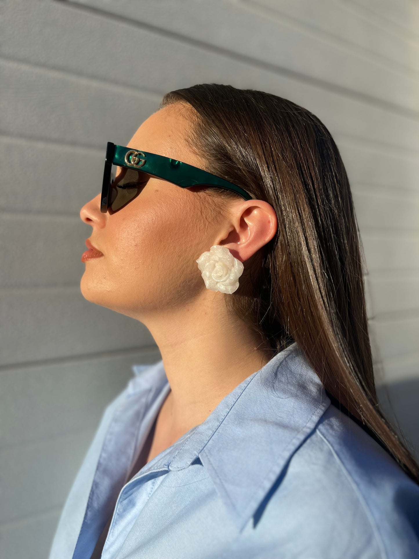 Pendiente Rosa Grande